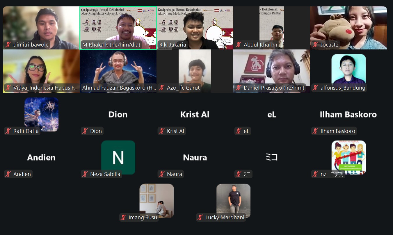 Pra-simposium tentang transformasi advokasi HIV berbasis pendekatan dekolonial yang digerakkan generasi muda.